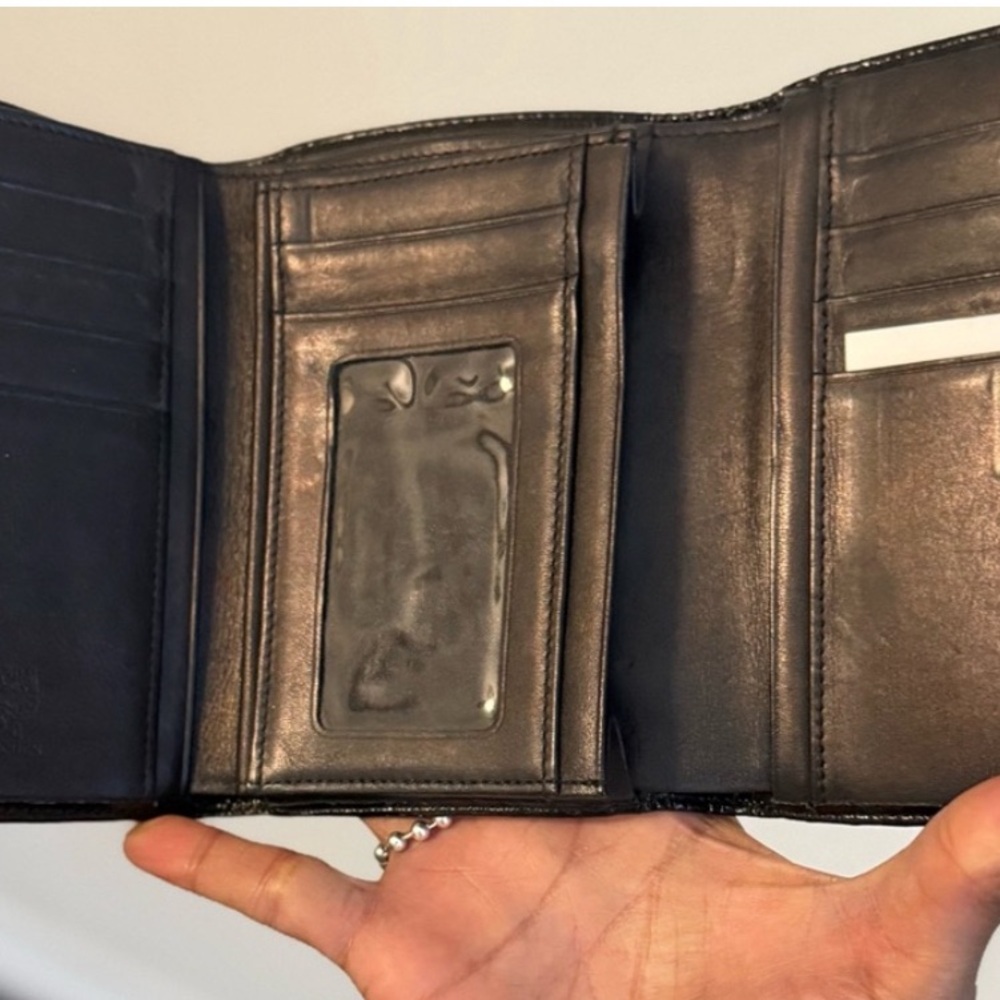 MCM Black and Silver Leather Wallet - Picture 7 of 9